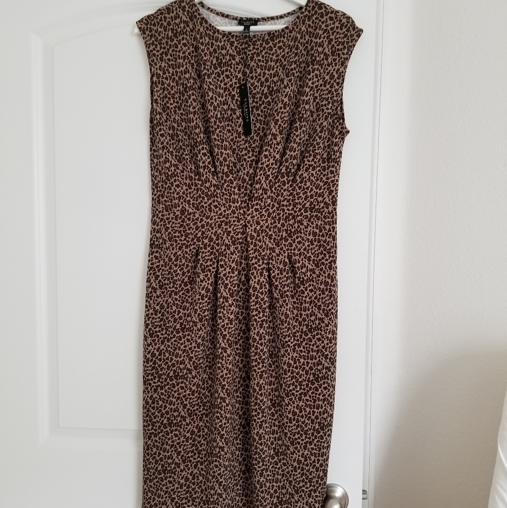 Talbots leopard midi dress